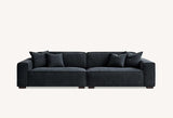 My Fitin Dakota 4 seater with Chaise in Midnight Boucle